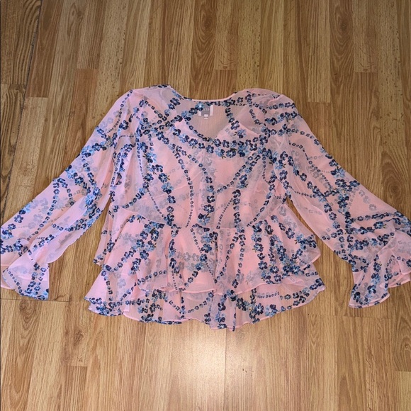 Misa Los Angeles x Revolve Damaris Ruffle Top Size Small - Picture 5 of 5